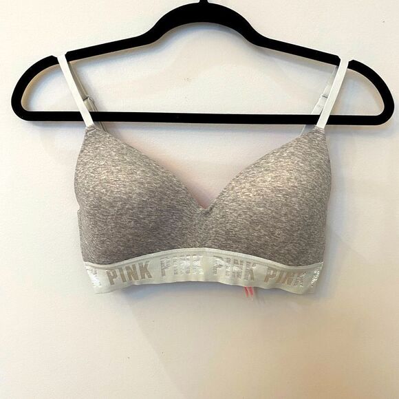 Pink Victoria’s Secret Wear Everywhere Wireless Lightly Bra Size 32D - Picture 1 of 9